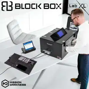 Cryptsec | Mission Darkness™ BlockBox Lab XL With Mounted Webcam and Tablet