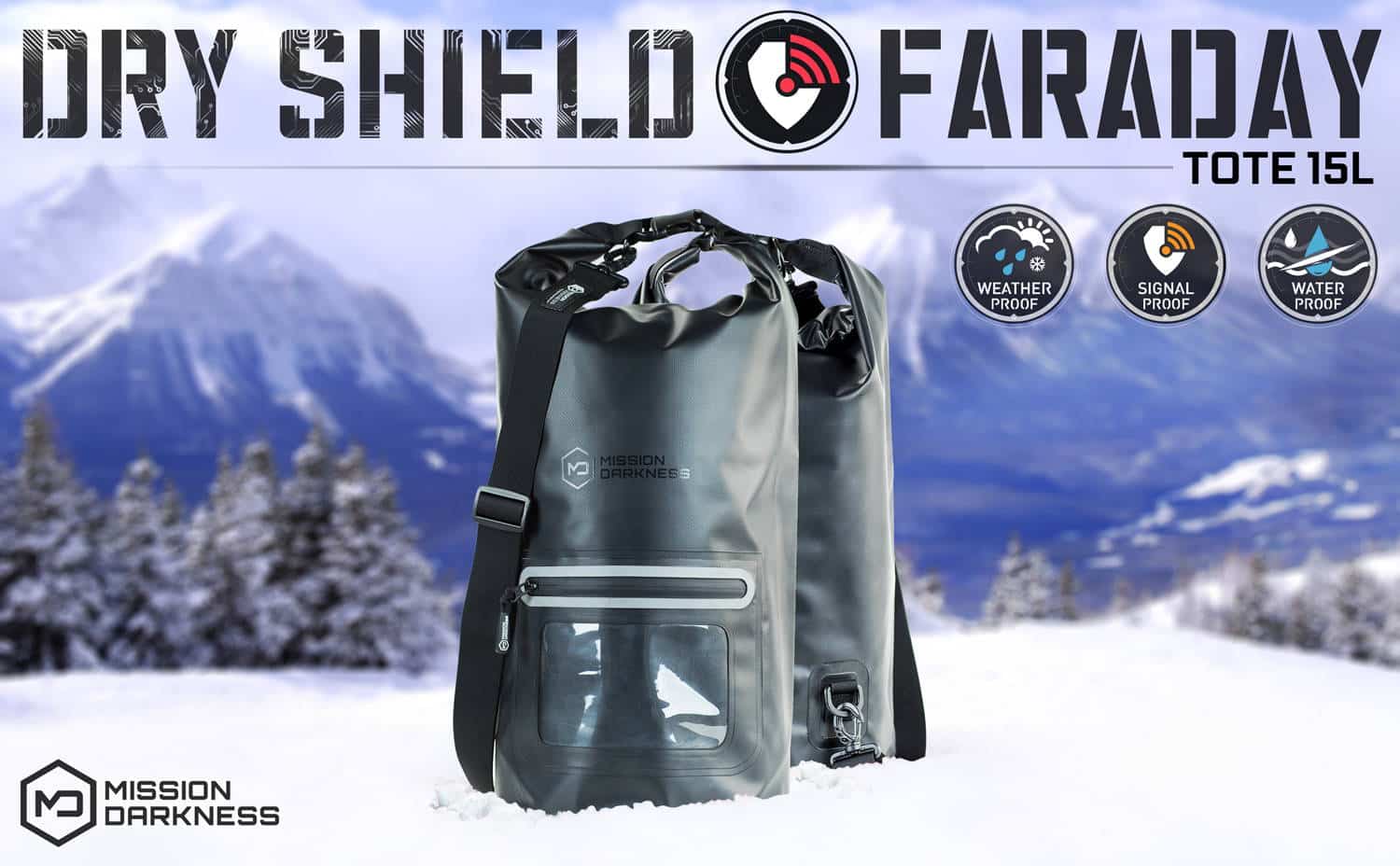 Cryptsec | Mission Darkness™ Dry Shield Faraday Tote 15L