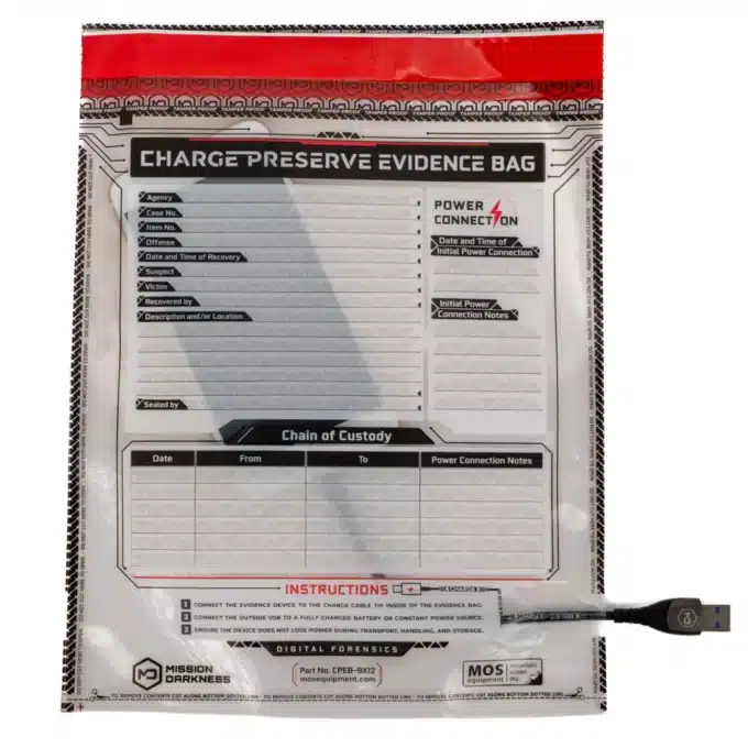 Mission Darkness™ Charge Preserve Evidence Bag(10p USB C/Micro/Lightning) - Image 2