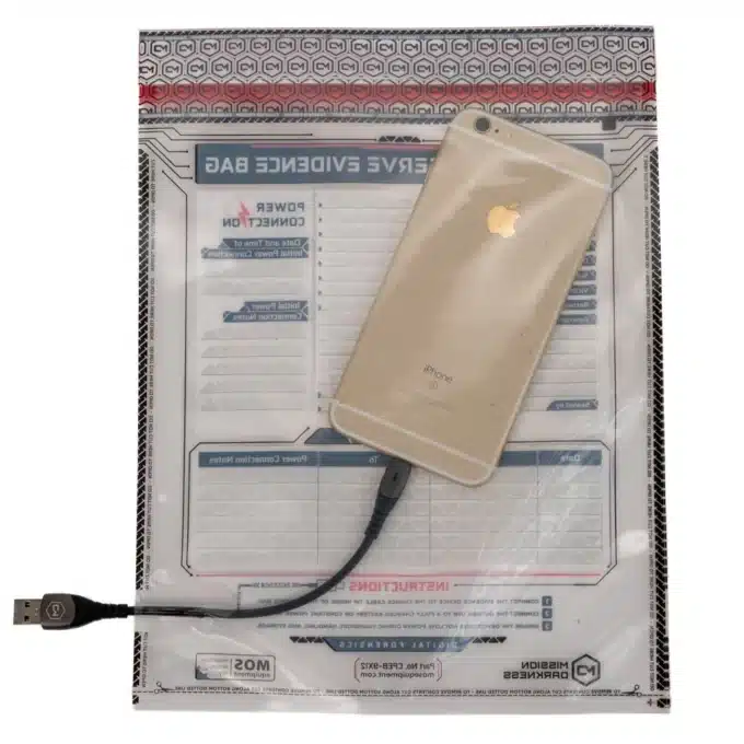 Mission Darkness™ Charge Preserve Evidence Bag(10p USB C/Micro/Lightning)